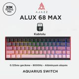 Ajazz Alux 68 Max He- Kablolu Manyetik Switch Klavye- 8.00” Hz Alüminyum Gövde Argb - Pembe