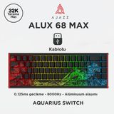 Ajazz Alux 68 Max He- Kablolu Manyetik Switch Klavye- 8.00” Hz Alüminyum Gövde Argb - Siyah - Turuncu