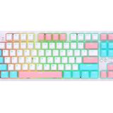 Ajazz K870T Pro Kablosuz Hot Swap Mekanik Oyun Klavyesi-RGB - 10 Adet Switch, Tuş ve Switch Sökme Aparatı Hediyeli (K870T Pro Beyaz - Brown Switch)