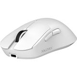 Ajazz Kablosuz Oyuncu Mouse PAW3311 Sensör 24000 Dpı Bluetooth 5.0 2.4ghz USB Kablolu Rgb Aydınlatmalı Type C Şarjlı 300MAH 70G Sağ El Ergonomik | (NJ08 Mc - Beyaz)
