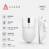 Ajazz NJ08 Mc Kablosuz 3 Modlu Rgb Oyuncu Mouse 24.000 Dpı Paw 3311 Sensör - Beyaz