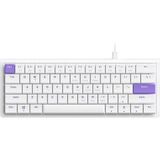 Ajazz NKL61 60% Mekanik Klavye 61 Tuş Düşük Profil Kablolu Kompakt Gaming ve Ofis Klavyesi Kırmızı Linear Switch 22 Tuş Anti Ghosting Abs Keycaps (NKL61 Beyaz Mor | Red Switch)