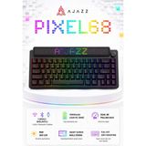 Ajazz Pixel 68 Dot Matrix Ekranlı Kablolu ve Kablosuz 8000 Hz- 260 Led’li Mekanik KLAVYE-10.000 Mah Batarya - Siyah