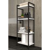 AJU 4 Katlı Banyo Mutfak Rafı Banyo Dolabı Çok Amaçlı Dolap Metal Havlu Mutfak Düzenleyici Şık Organizer