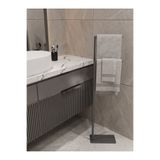 AJU Havluluk Kağıt Havlu Askısı Antrasit Ayaklı Metal Paslanmaz Kurulum Gerektirmez Devrilmez Banyo Düzenleyici