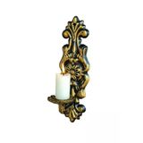 AJU Mumluk Duvar Şamdanı Aplik Ev Bahçe Balkon Ofis Dekorasyonu Özel Tasarım Hediye 31x10cm Eskitme Gold