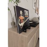 AJU Plak Standı LP Plak Tutucu Plaklık Plak Rafı Metal Modern Dekoratif Plak Kitap Fotoğraf Tutucu