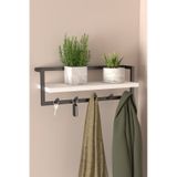 Aju Portmanto Duvar Askılığı Modern Metal Askılık Hol Koridor Mutfak Banyo Havlu Elbise Anahtar Askısı - Beyaz