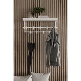 AJU Raflı Metal Duvar Askılığı – Modern Ceket, Mont, Havlu ve Şemsiye Askısı