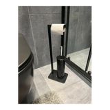 Aju Tuvalet Kağıtlığı Siyah Fırçalı Özel Tasarım Ağır Döküm Ayaklı Devrilmez Banyo Kurulum Gerektirmez