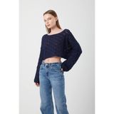 Ajurlu Crop Triko Kazak LACİ OVERSIZE AJRKZK01
