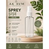 Ak Avm 100 ml Sprey Şişe Boş Plastik Ince Sis Püskürtmeli Seyahat ve Kozmetik Şişesi