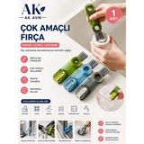 Ak Avm 3 Fonksiyonlu Pratik Şişe Temizleme Fırçası Çok Amaçlı Temizlik Fırçası