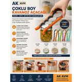 Ak Avm Çoklu Kavanoz Açacağı 4 Kademeli Şişe Kapak Açacağı Ergonomik Kavrama Aparatı - Çok Renkli