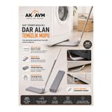 Ak Avm Dar Alan Temizlik Mopu 360° Döner Başlıklı Mikrofiber Toz Alma ve Koltuk Altı Temizleme Aparatı