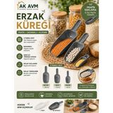 Ak Avm Erzak Kaşığı Plastik Erzak Küreği Bakliyat Mama Un Şeker Ölçüleme Servis Küreği - Gri
