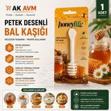 Ak Avm Helezon Bal Kaşığı Bal Servis Kaşığı Gıda Uyumlu Bal Dağıtıcı - Beyaz