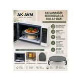 Ak Avm Katlanabilir Mikrodalga Dolap Rafı Düzenleyici Çok Amaçlı Mutfak İçi Organizer Standı
