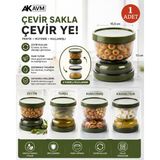 Ak Avm Kum Saati Saklama Kabı Çevir Kullan Zeytin Turşu Sızdırmaz Yağ Ayırıcı Kap