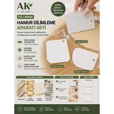 Ak Avm Plastik Hamur Kazıyıcı 3'lü Set Hamur Kesici Spatula Pasta Pizza Ekmek Şekillendirici