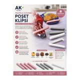 Ak Avm Poşet Klipsi Gıda Saklama Klipsi Taze Tutucu Sızdırmaz Paket Ağzı Kapatma Mandalı 6'lı