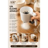 Ak Avm Pratik Un Eleği, Mandallı Kolay Kullanım Modern Un Eleği