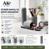 Ak Avm Seyahat Saklama Kutusu Çok Amaçlı Diş Fırçası Gözlük Makyaj Organizer Kutu - Siyah