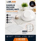 Ak Avm Silikon Bulaşık Süzme Matı Lavabo Kurutma Matı Isıya Dayanıklı Mutfak Tezgah Matı