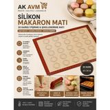 Ak Avm Silikon Makaron Pişirme Matı Yapışmaz Fırın Matı Kurabiye Hamur Açma Matı