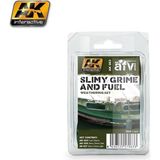 Ak Interactive Ak 063 3X35 Ml. Yosun ve Yakıt Efekti, Enamel Model Boyası Seti - 1 - Renkli