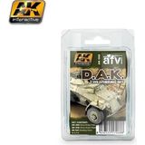 Ak Interactive Ak 068 3X35 Ml. Afrika Korps Weathering, Enamel Model Boyası Seti - 1 - Renkli