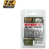 Ak Interactive Ak 072 3X35 Ml. Erken Dönem Panzer Efekti, Enamel Model Boyası Seti - 1 - Renkli