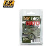 Ak Interactive Ak 072 3X35 Ml. Nato Araçları Eskitme, Enamel Model Boyası Seti - 1 - Renkli