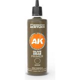 Ak Interactive Ak 11249 100 Ml. Zeytin Yeşili Astar (Olive Drab Primer) 3gen Akrilik Model Boyası - Çok Renkli