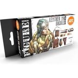 Ak Interactive Ak 11620 6X17 Ml. Deri,toka ve Ayakkabı Boyaları, Akrilik 3gen Model Boyası Seti - Çok Renkli