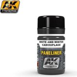 Ak Interactive Ak 2074 35 Ml. Beyaz ve Kış Kamuflaj, Paneliner Serisi Enamel Model Boyası - Renkli
