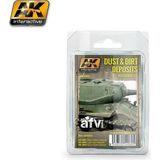 Ak Interactive Ak 4060 3X35 Ml. Toz ve Kir Tortuları Eskitme Efekti, Enamel Model Boyası Seti - 1 - Renkli