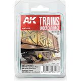 Ak Interactive AK 7010 3x35 ml. Wagon Boji ve Tekerlek Eskitme Efekti, Enamel Model Boyası Seti