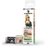 Ak Interactive Ak M107 Play Marker Seti, Cilt ve Ten Tonları, 6 Adet - 001-Renkli