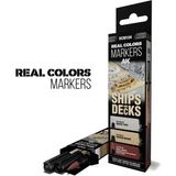 Ak Interactive Ak RCM104 Real Colors Marker Seti, Gemi ve Güverte Boyama, 3 Adet - 001-Renkli