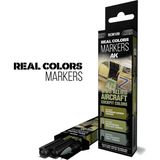 Ak Interactive Ak RCM109 Real Colors Marker Seti, Ww2 Müttefik Uçak Kokpit Boyama, 3 Adet - 001-Renkli