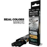 Ak Interactive Ak RCM111 Real Colors Marker Seti, Uçak Kamuflaj Boyama, 3 Adet - 001-Renkli