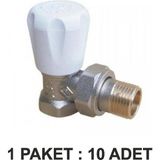 AK TEK Kalde Köşe Radyatör Vanası 1/2 Eko Paket 10 Li