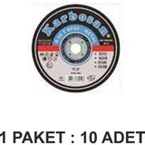 AK TEK Karbosan Kesme Taşı Nk 115 Paket 10'lu