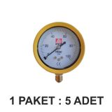 Ak Tek Manometre 0-1 Bar Yüksek Basınç Paket 5 Li