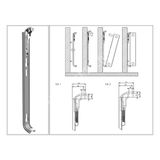 AK TEK Yaylı Radyatör Konsolu - 90 cm Yükseklik Panel Için Montaj Askısı 1 Adet