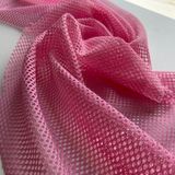 Ak-teksim Kumaş Tekstil Tasarım Pembe File Kumaş (160cm En) Hafif , Orta/Esnek, Çamaşır Filesi, Çanta, Yağmurluk, Şort ,Astarı - 1 m - 160 cm