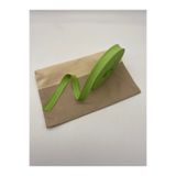 Ak Tuhafiye %100Pamuk(Koton) Biye Fıstık Yeşili 25 Metre Uzunluk-2 cm Genişlik-Verev Katlı Biye No:68