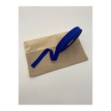 Ak Tuhafiye %100Pamuk(Koton) Biye Saks Mavi 25 Metre Uzunluk-2 cm Genişlik-Verev Katlı Biye No:56