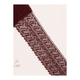 Ak Tuhafiye 11 Cm Çiçek Desenli Bordo Güpür Dantel Şerit-Dekoratif Süsleme- 1 Metre-1043 Bordo